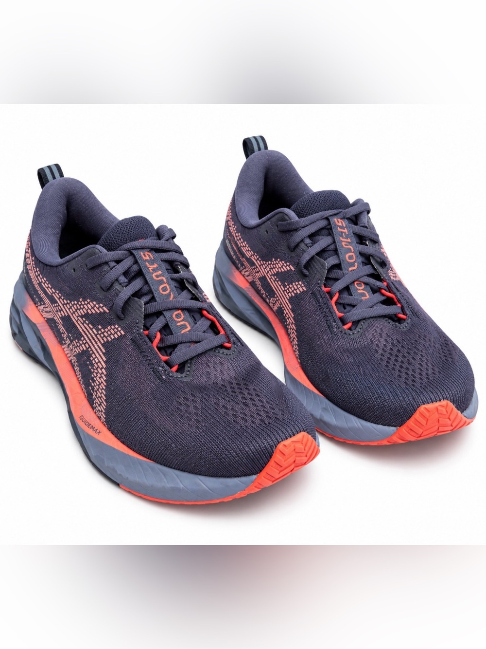 Asics Women's Navy and Coral Running Sneakers